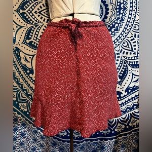 M red Abercrombie & fitch polka dot skirt